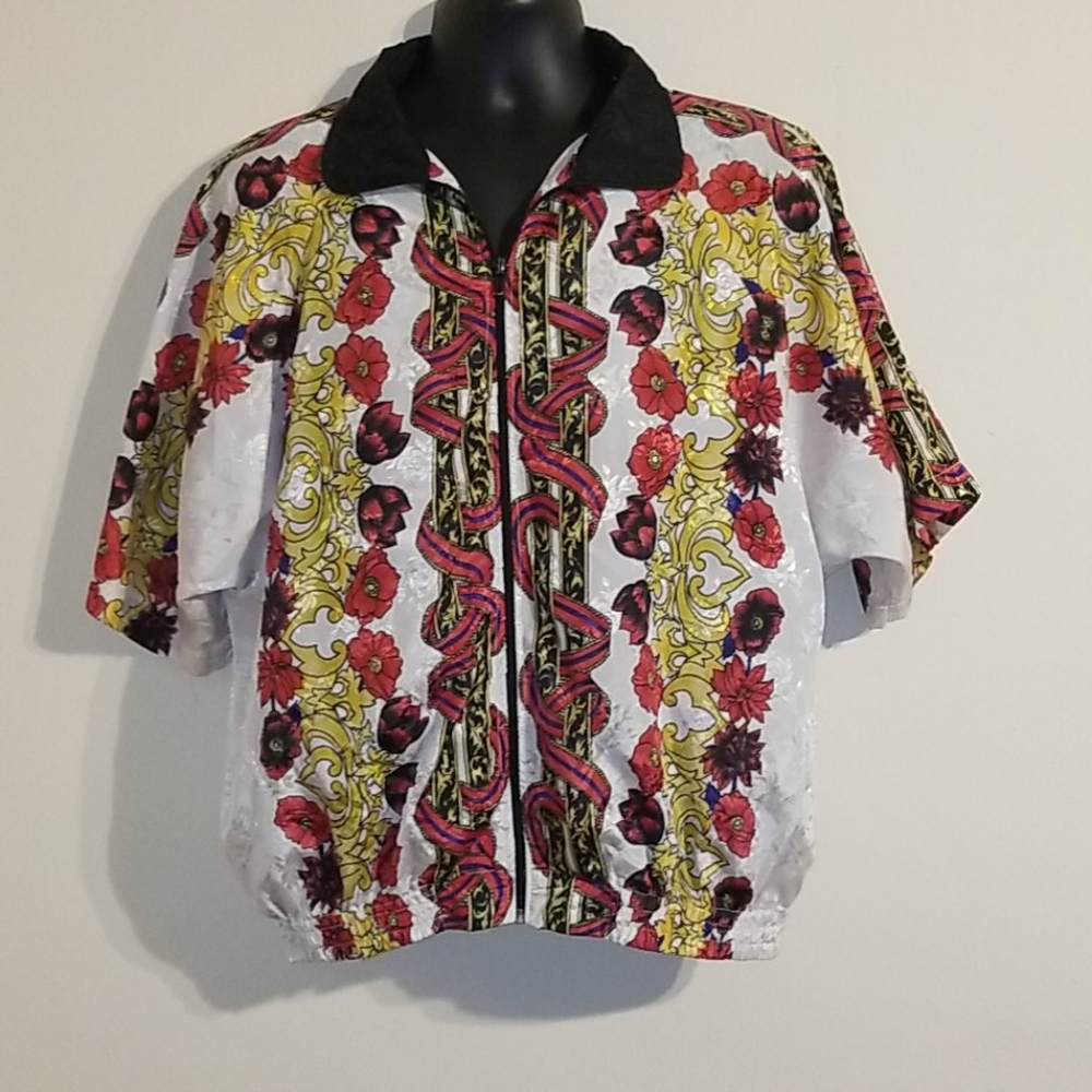Argee vintage multi color short sleeved shirt